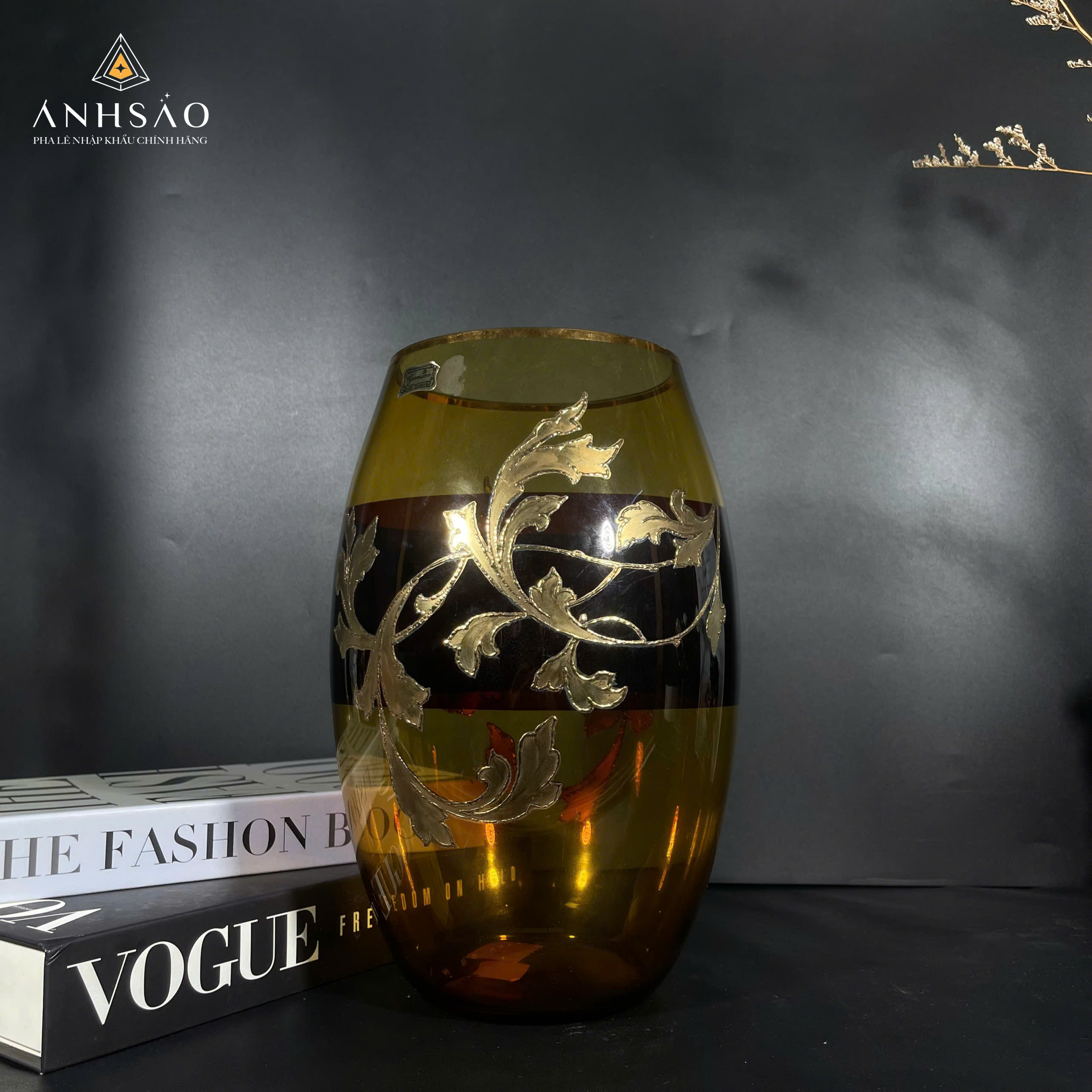 Lọ Hoa Pha Lê EGERMAN Bom Vẽ Lá