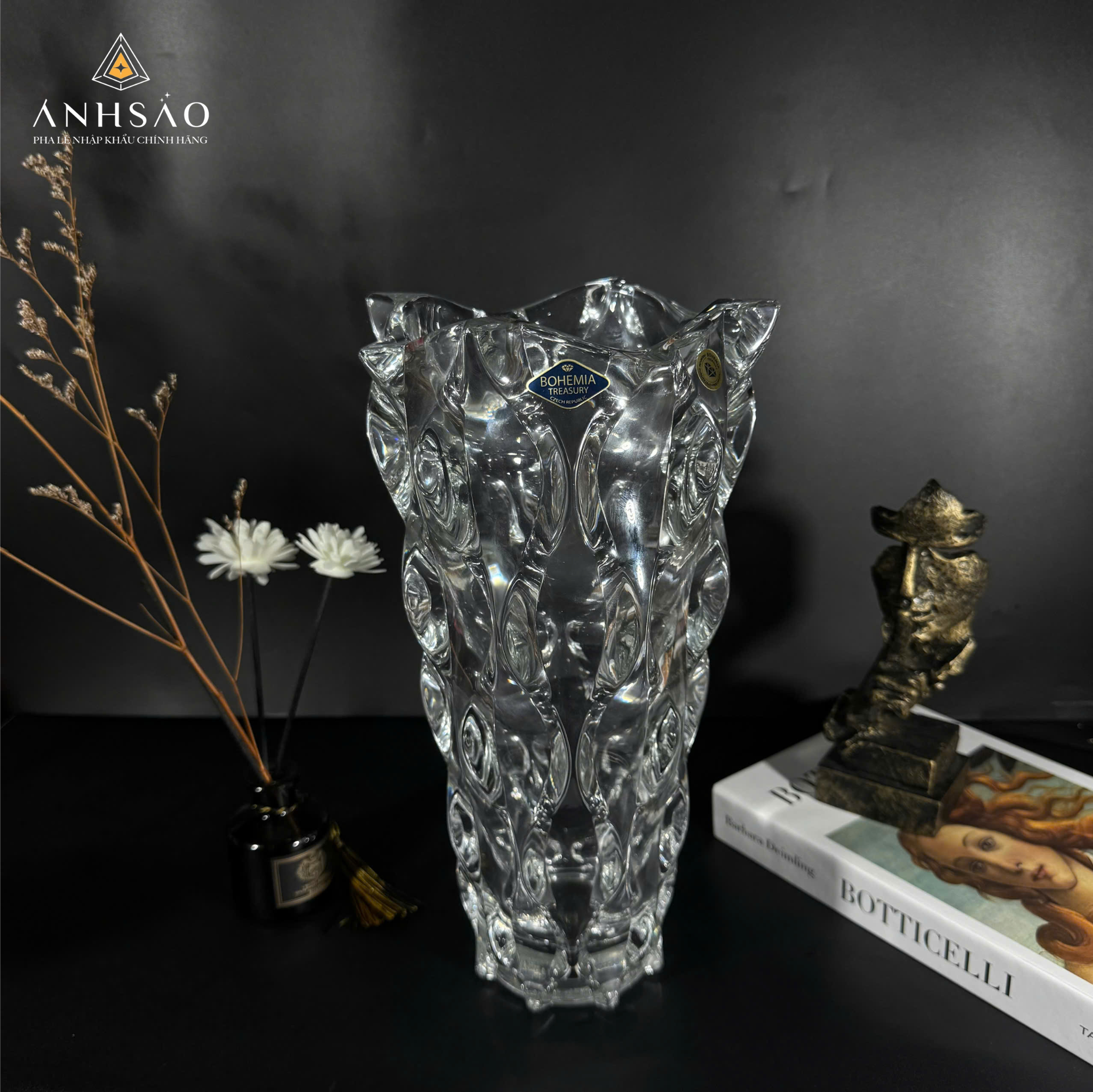 LỌ HOA PHA LÊ SAMBA TRẮNG