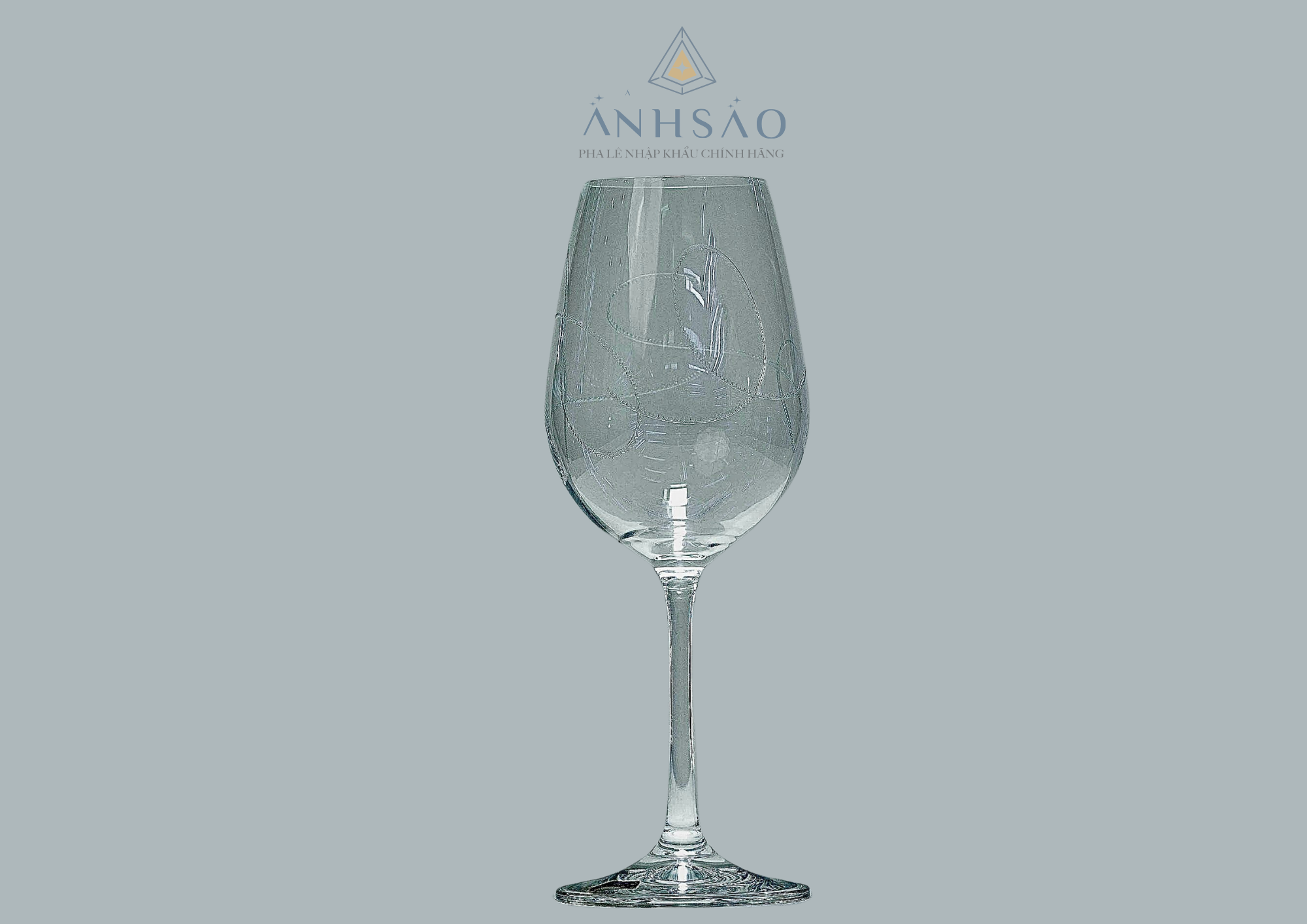Ly pha lê mài sóng 350ml Tiệp Khắc
