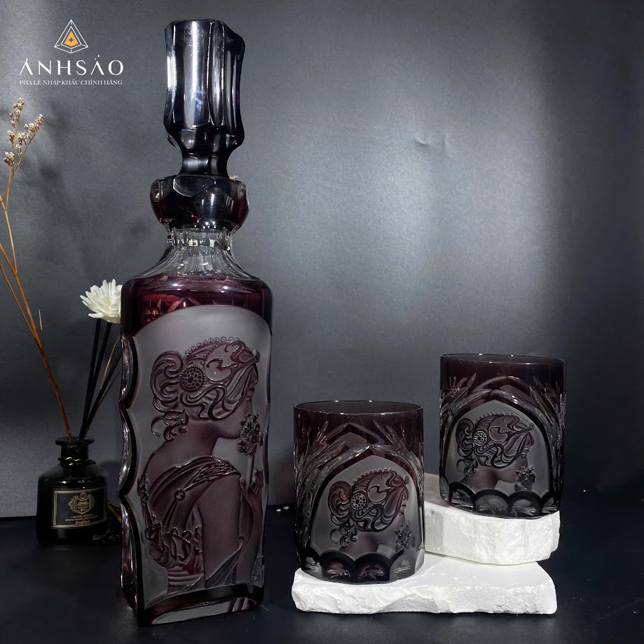 Bộ Bình Rượu Pha Lê Cao Cấp Sang Trọng Tôn Vinh Không Gian Tiếp Khách