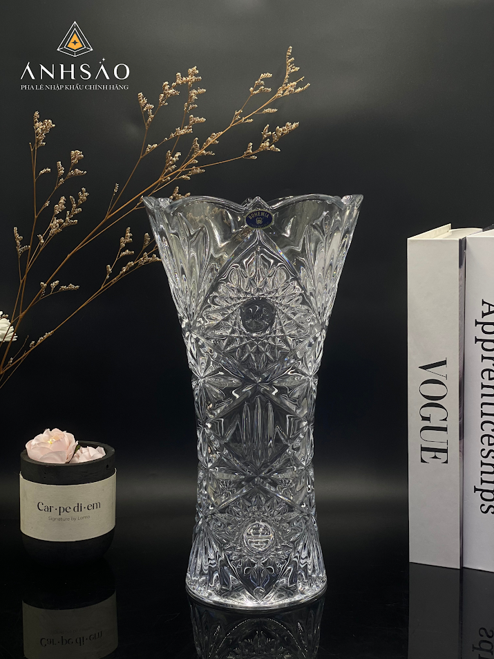 Lọ Hoa Pha Lê Trắng Nova Cỏ