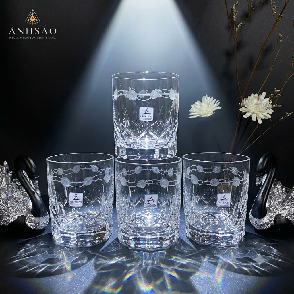 Cốc Pha Lê Arnstrad Đức Mài Dây Cao Cấp