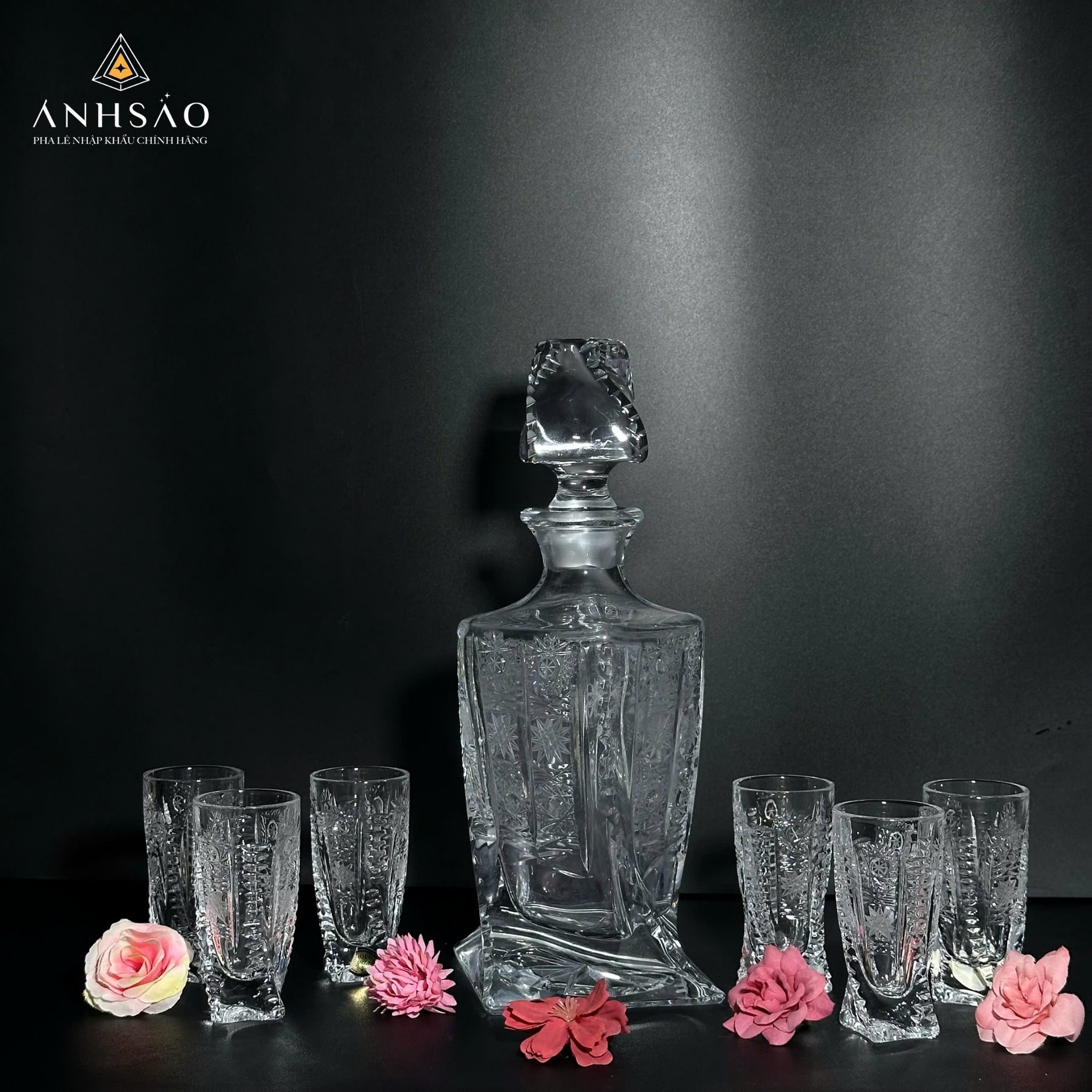 Bộ Bình Rượu Pha Lê Cao Cấp – Tôn Vinh Đẳng Cấp Thưởng Thức Rượu