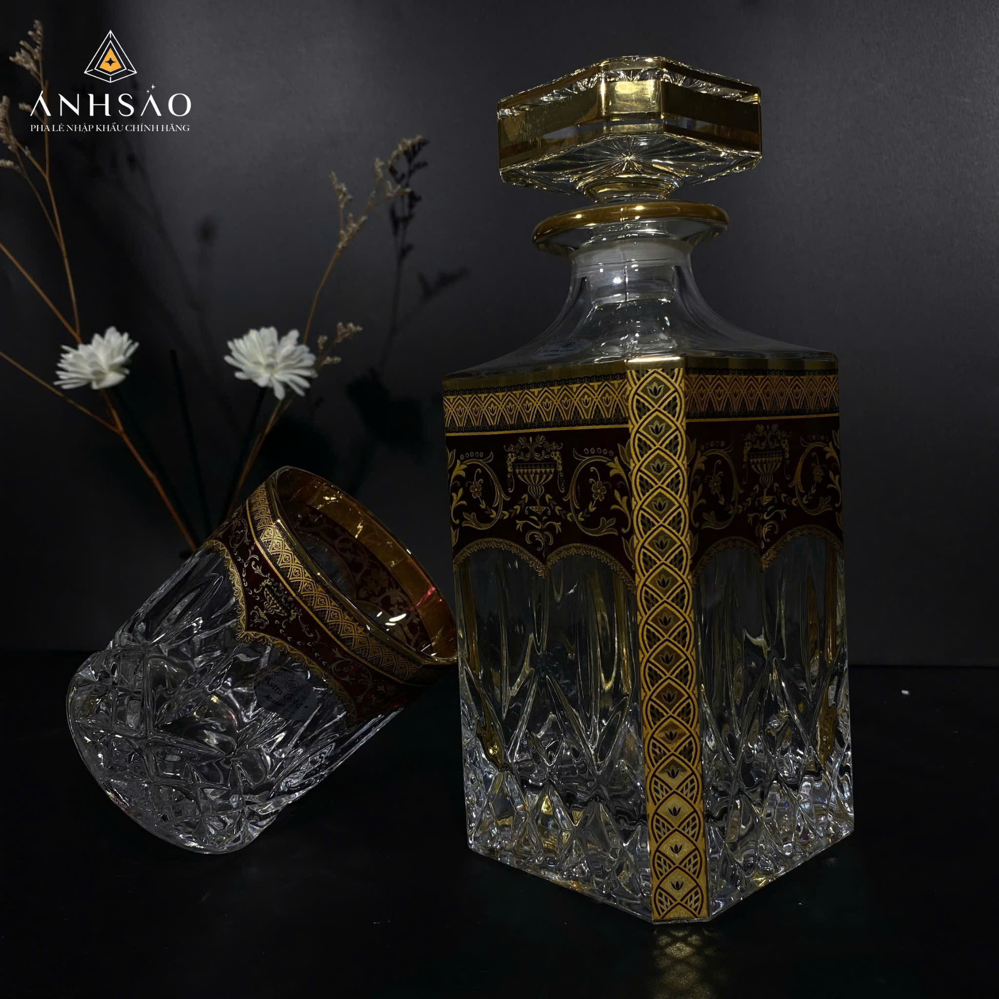 Bộ Bình Rượu Pha Lê Opera Đỏ Cao Cấp - Đẳng Cấp Thượng Lưu