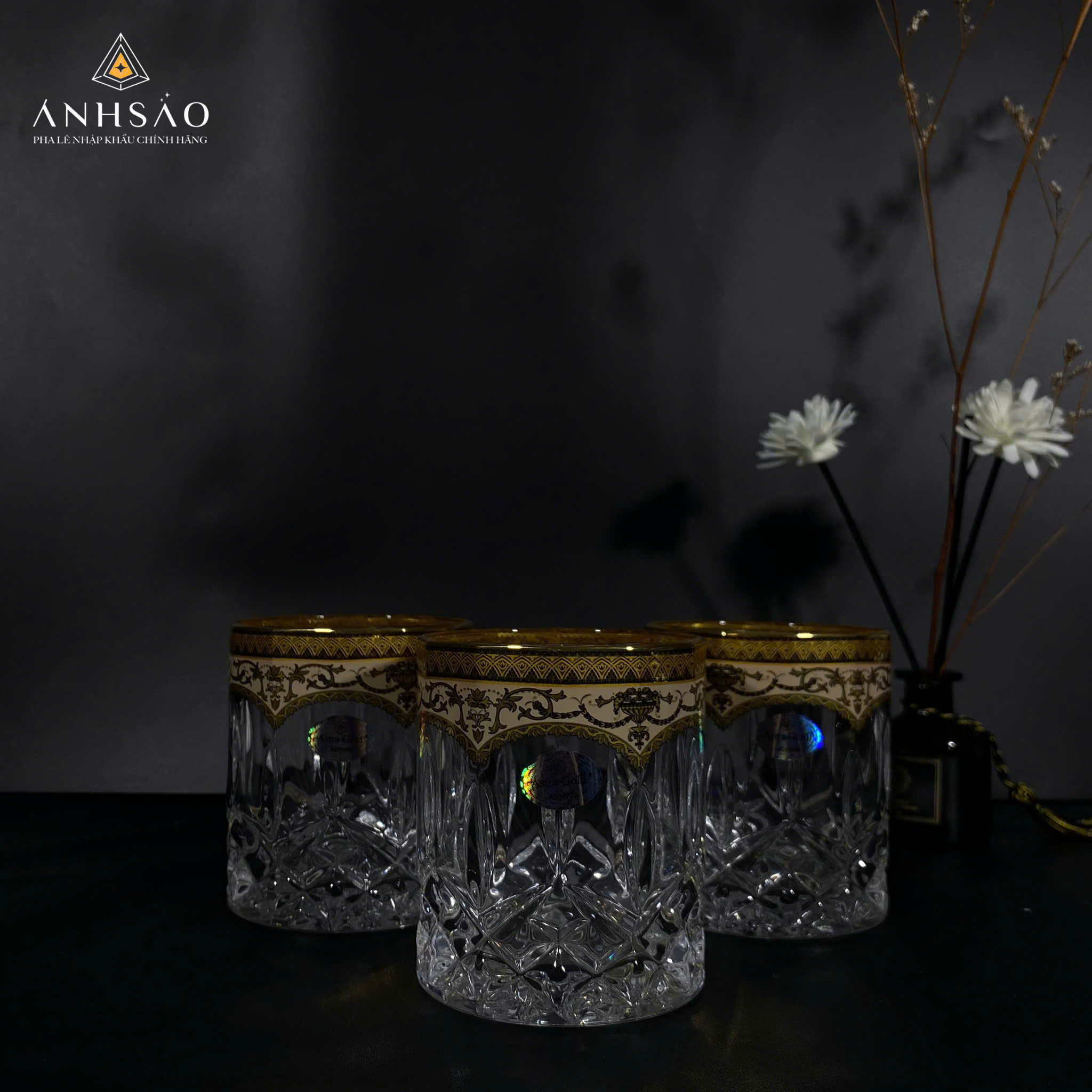 Cốc Pha Lê Viền Vàng Opera – Đỉnh cao xa hoa từ Tiệp Khắc