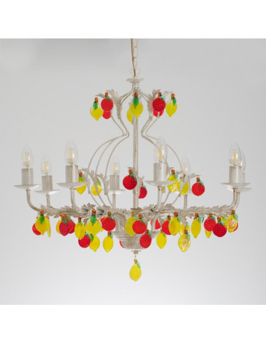 Đèn Pha Lê Citrus - Chanh Vàng & Dâu Tây Phong Cách Ý