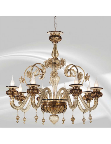 Đèn Pha Lê Treo Trần Italy Line Smoked – Nâu Khói Sang Trọng