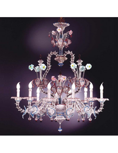 Đèn Pha Lê Rezzonico Muranese Ý Chính Hãng Murano – Vườn Hoa Lộng Lẫy