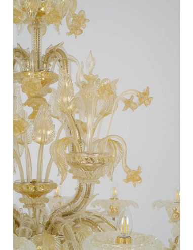 Đèn Pha Lê Rezzonico Laguna Ý Chính Hãng Murano – Ánh Vàng Hoàng Gia