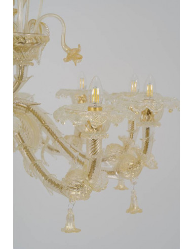 Đèn Pha Lê Rezzonico Laguna Ý Chính Hãng Murano – Ánh Vàng Hoàng Gia