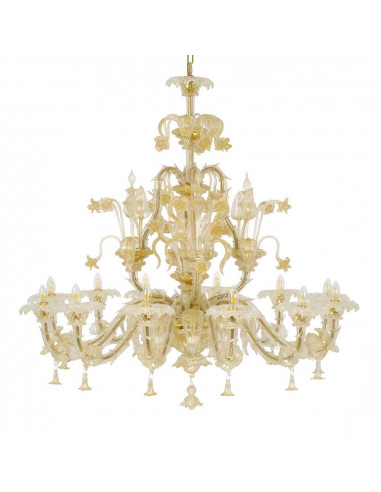 Đèn Pha Lê Rezzonico Laguna Ý Chính Hãng Murano – Ánh Vàng Hoàng Gia