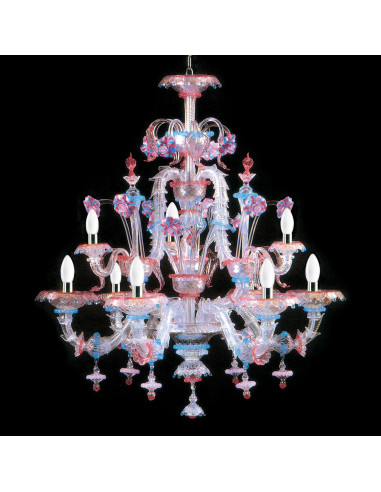 Đèn Pha Lê Ca' Rezzonico Tritone Ý Chính Hãng Murano – Kiệt Tác Lãng Mạn