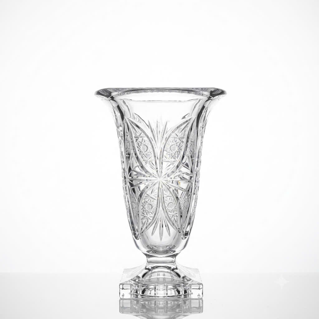 Lọ Hoa Pha Lê Chân Đế Mài 56