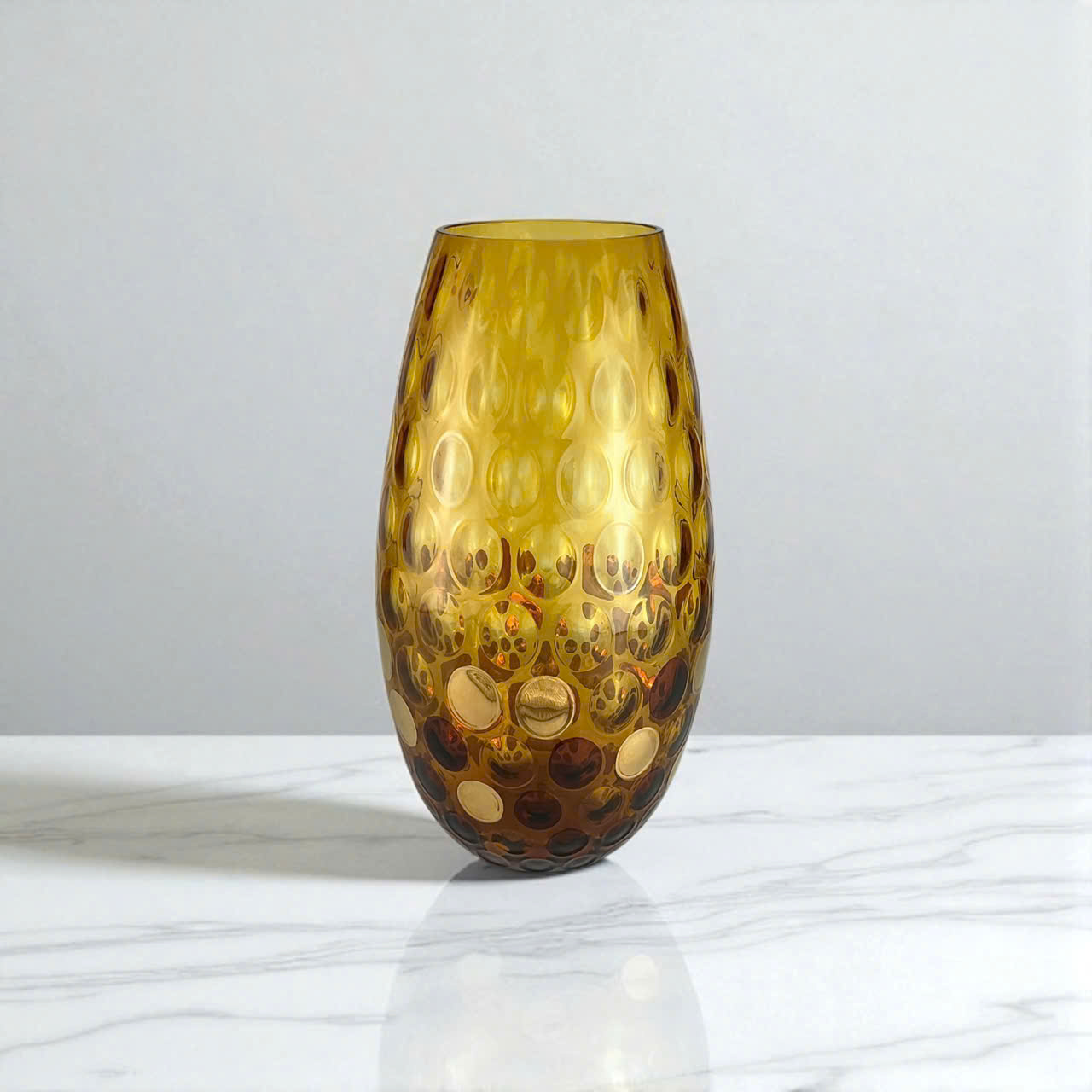 Lọ hoa pha lê Egermann hoạ tiết chấm bi size 30cm