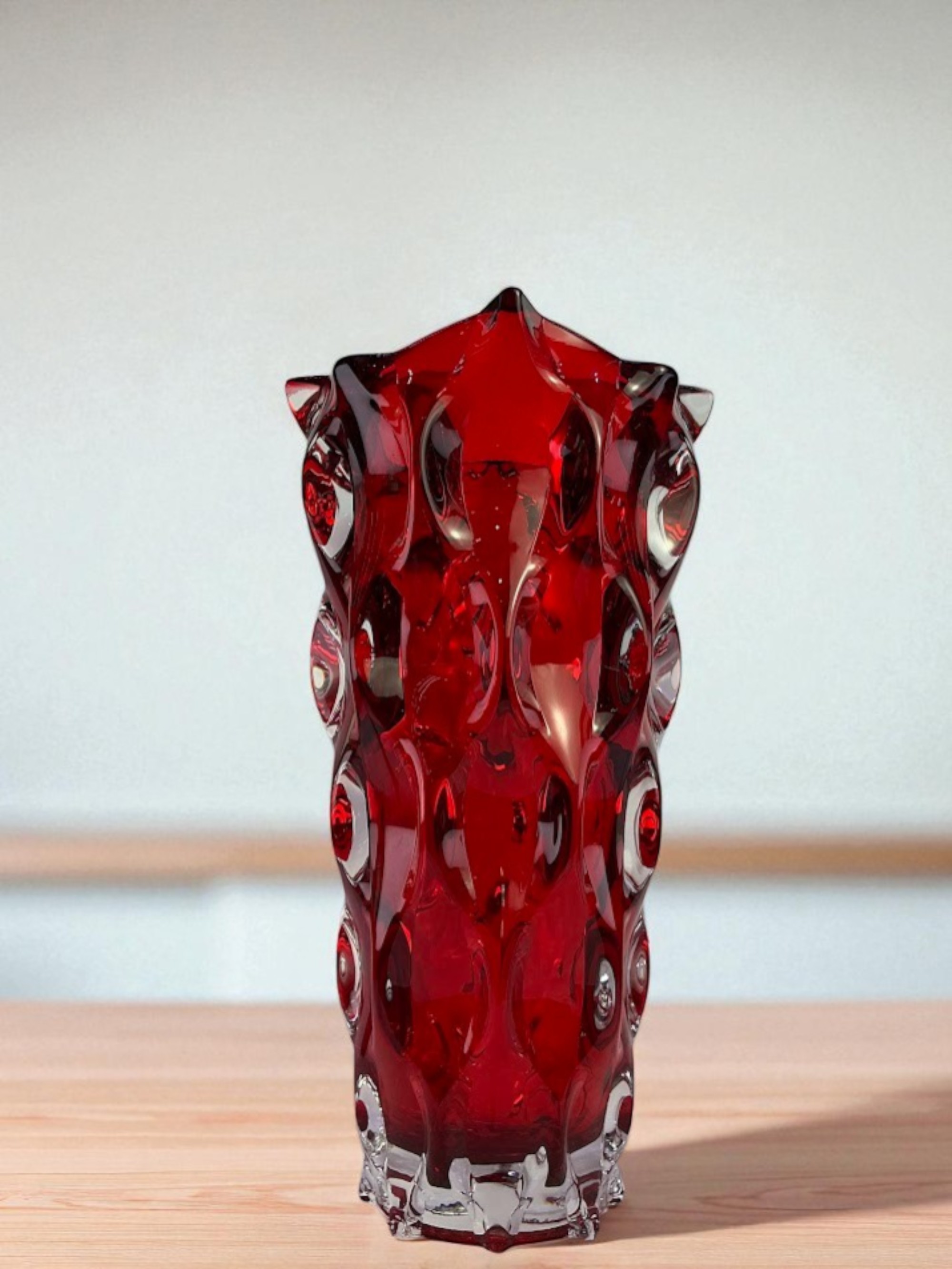 Lọ hoa pha lê Samba đỏ