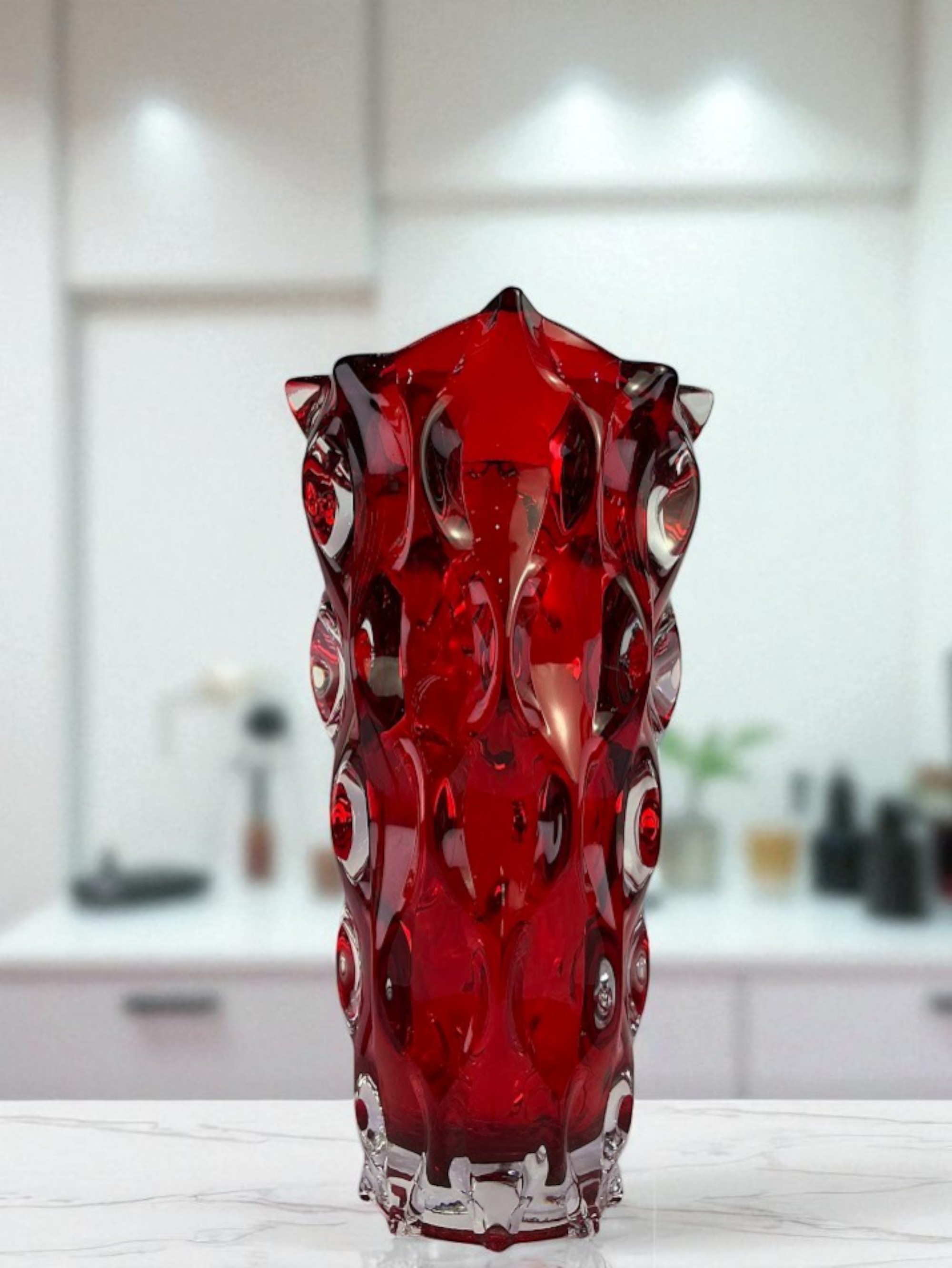 Lọ hoa pha lê Samba đỏ
