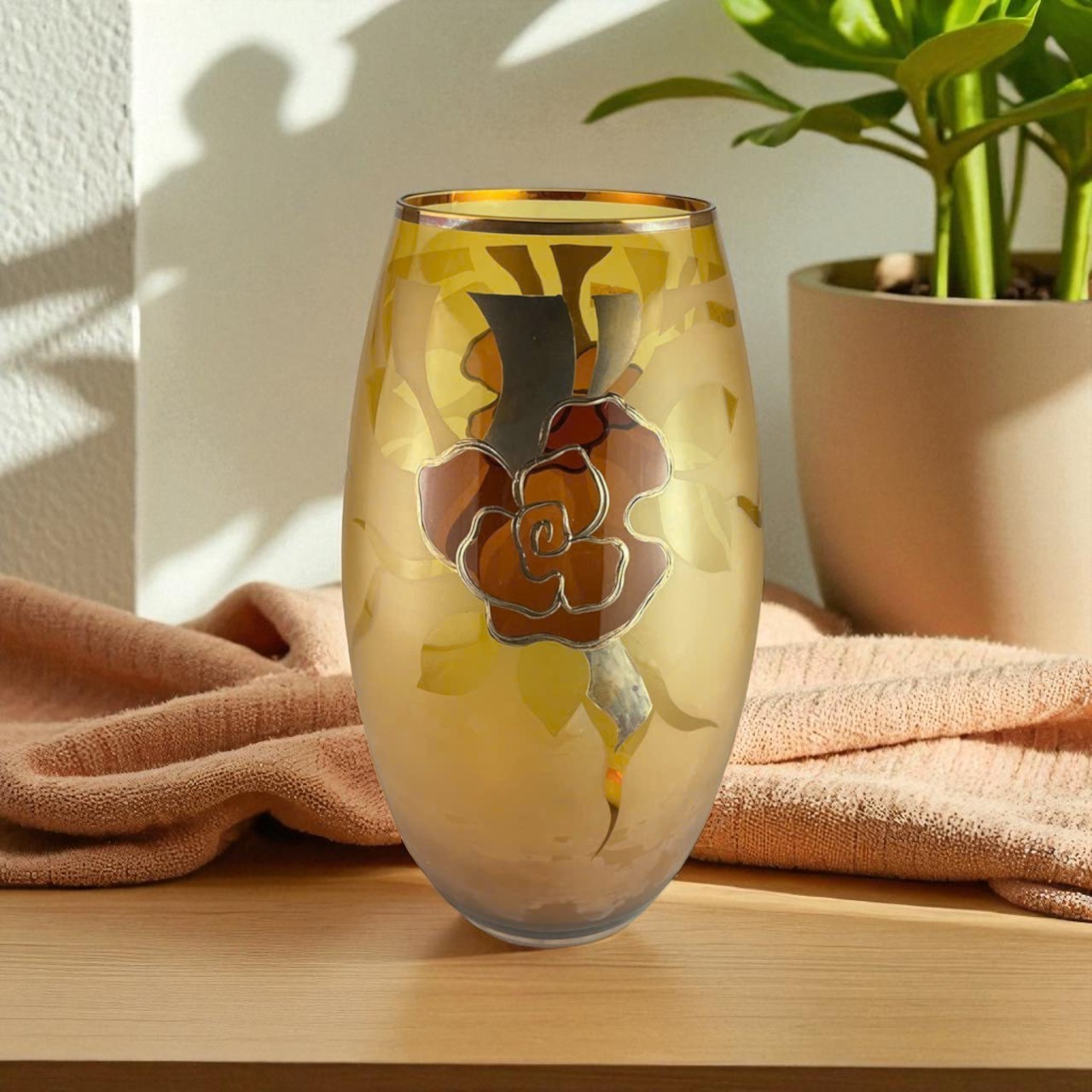 LỌ HOA PHA LÊ EGERMANN VẼ HOA