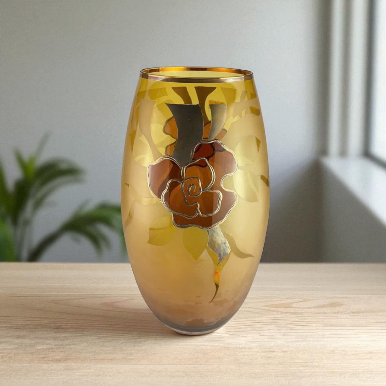 LỌ HOA PHA LÊ EGERMANN VẼ HOA