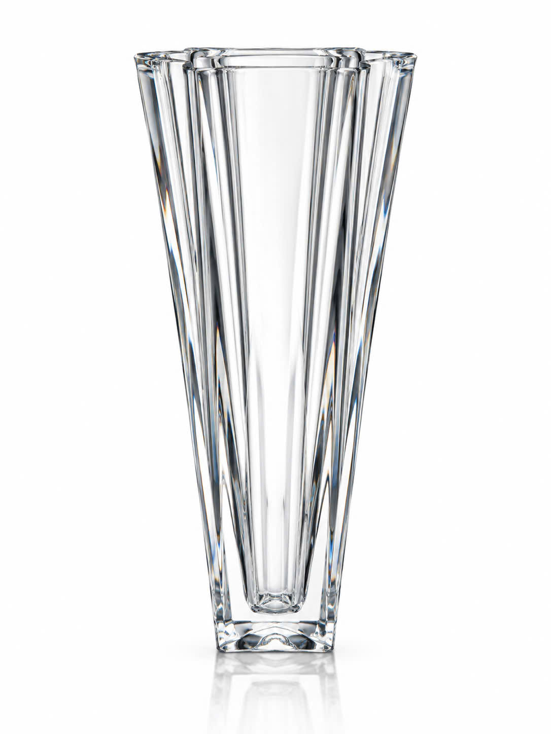 Lọ Hoa Pha Lê Trơn Tiệp Khắc 35cm