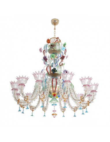 Đèn Pha Lê Sospiro di Laguna – Bữa Tiệc Màu Sắc Murano