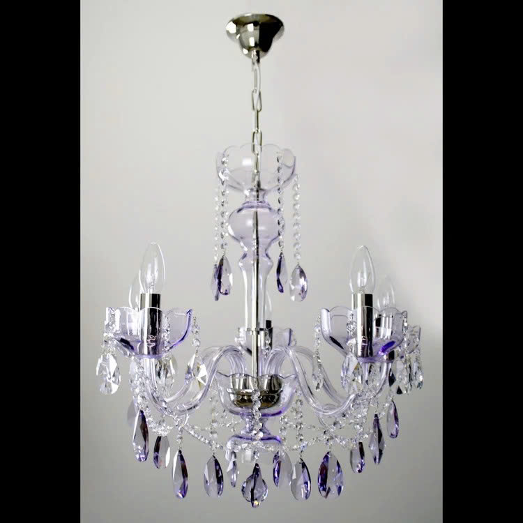 Đèn Pha Lê Zenith Cao Cấp – Thiết Kế Tím Huyền Ảo Cho Không Gian Sang Trọng