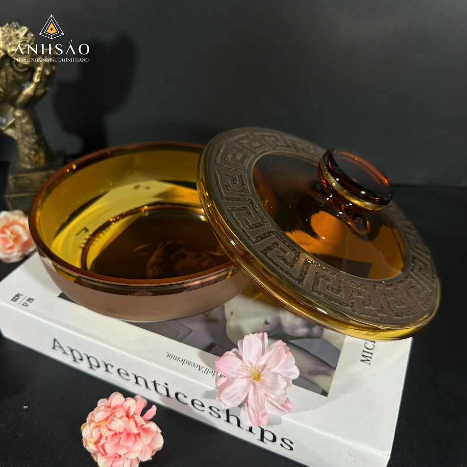 Âu Mứt Pha Lê EGERMAN khảm vàng nhám