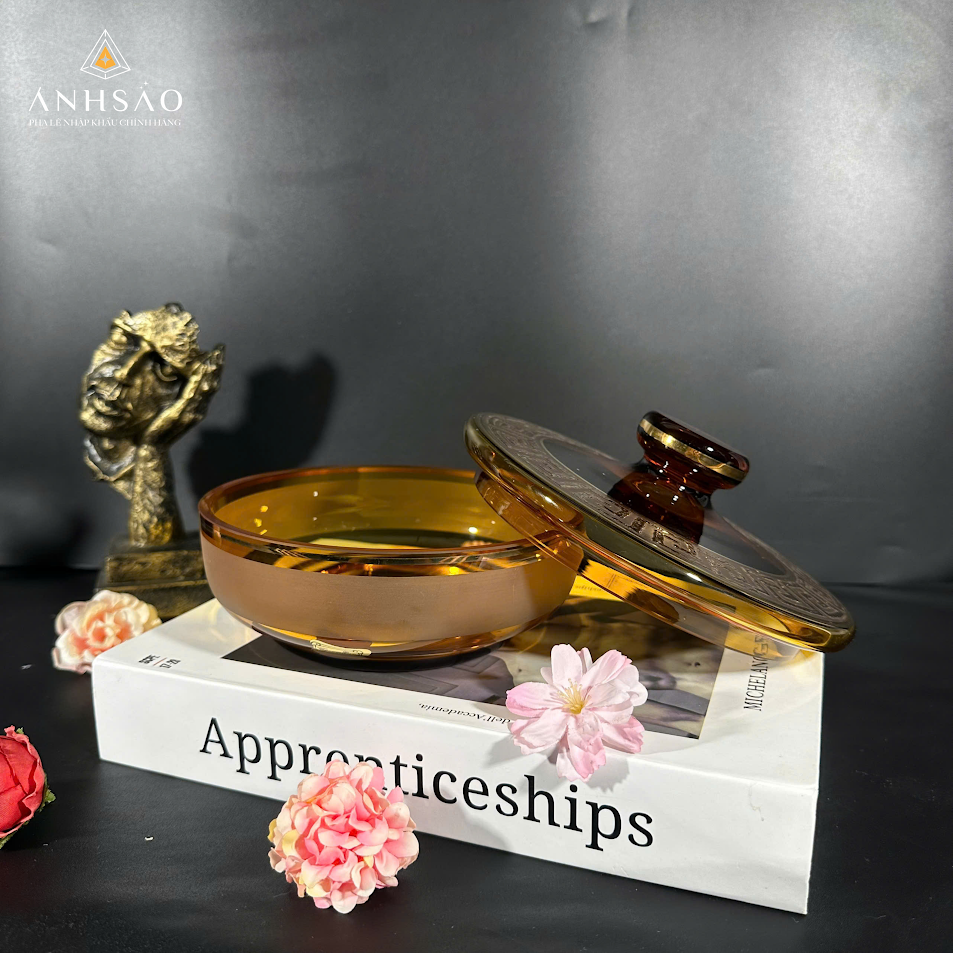 Âu Mứt Pha Lê EGERMAN khảm vàng nhám