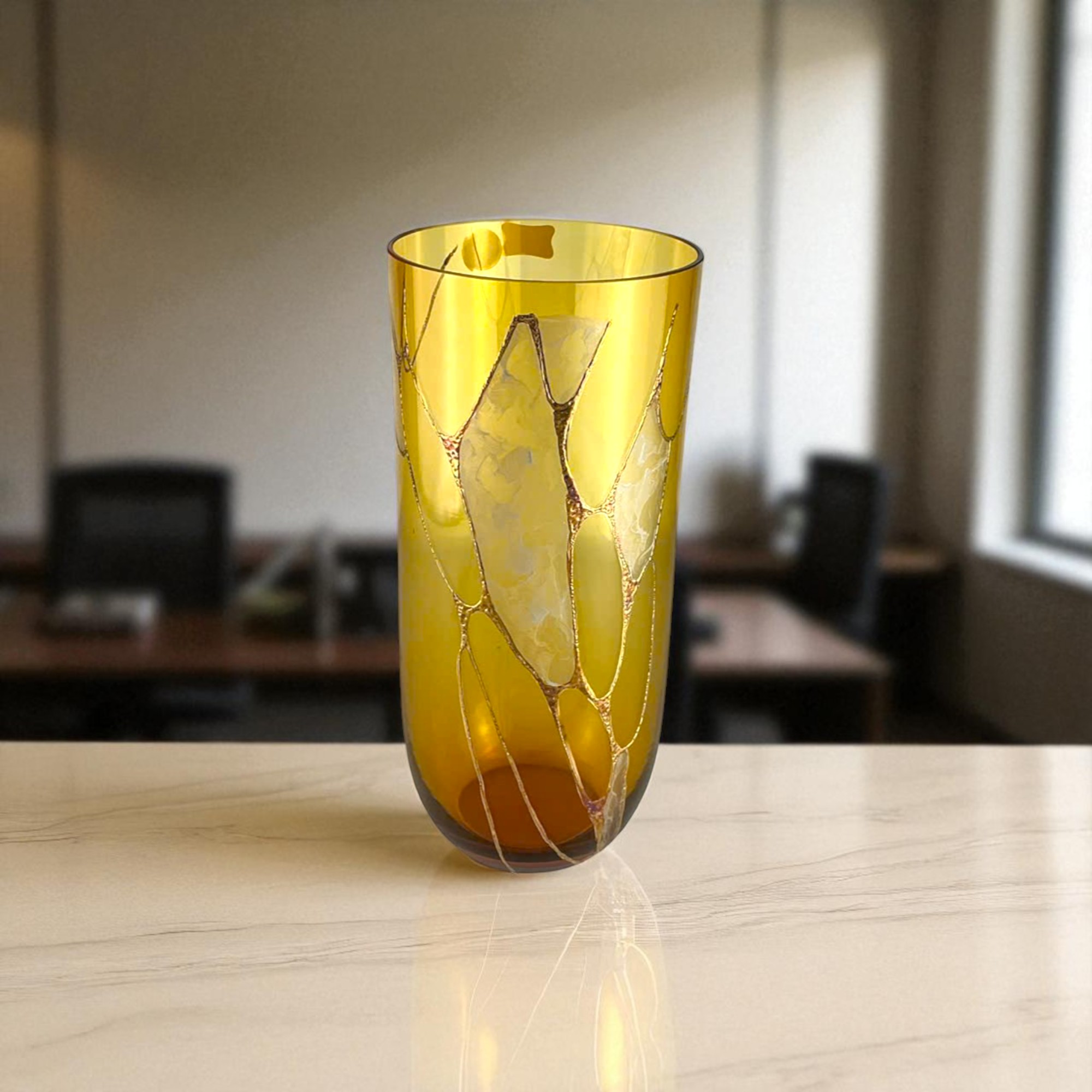 Lọ hoa pha lê Egermann vân size 25cm