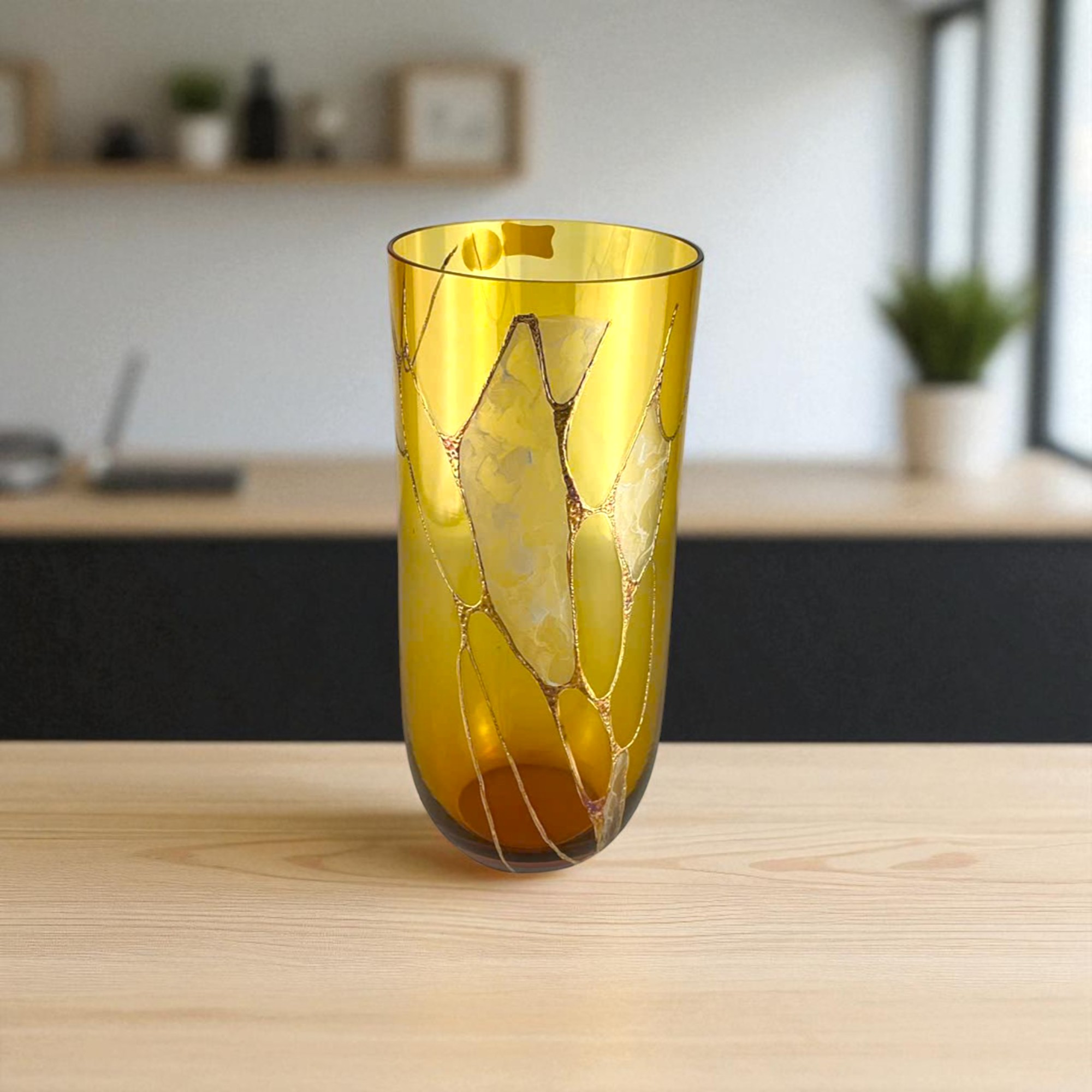 Lọ hoa pha lê Egermann vân size 25cm