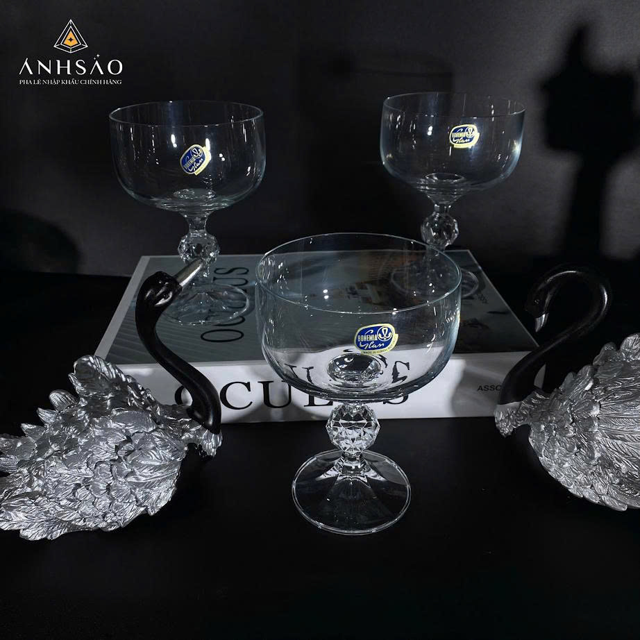 Ly pha lê cocktail trơn cao cấp