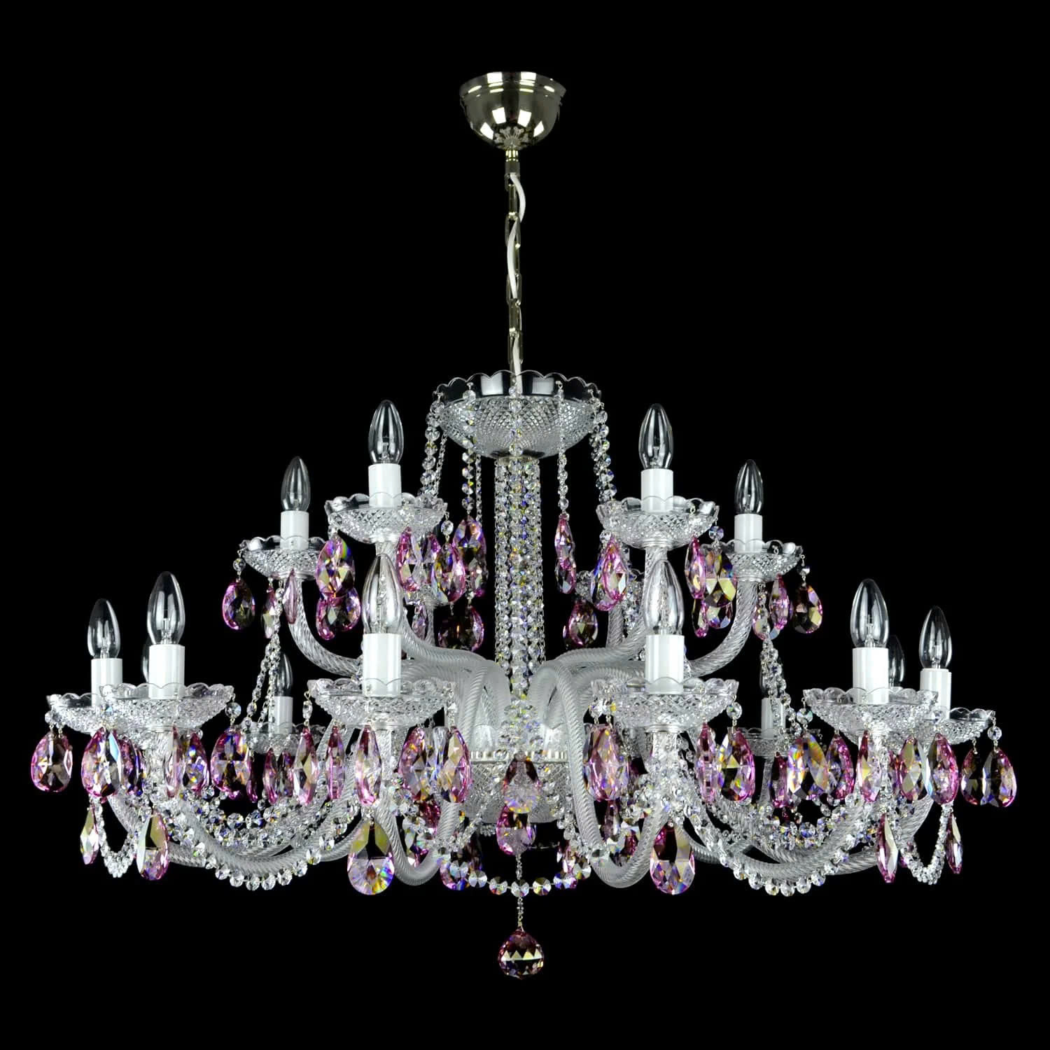 Đèn Pha Lê Treo Trần Impression Cao Cấp 18 Bóng Loại Không Có Chụp