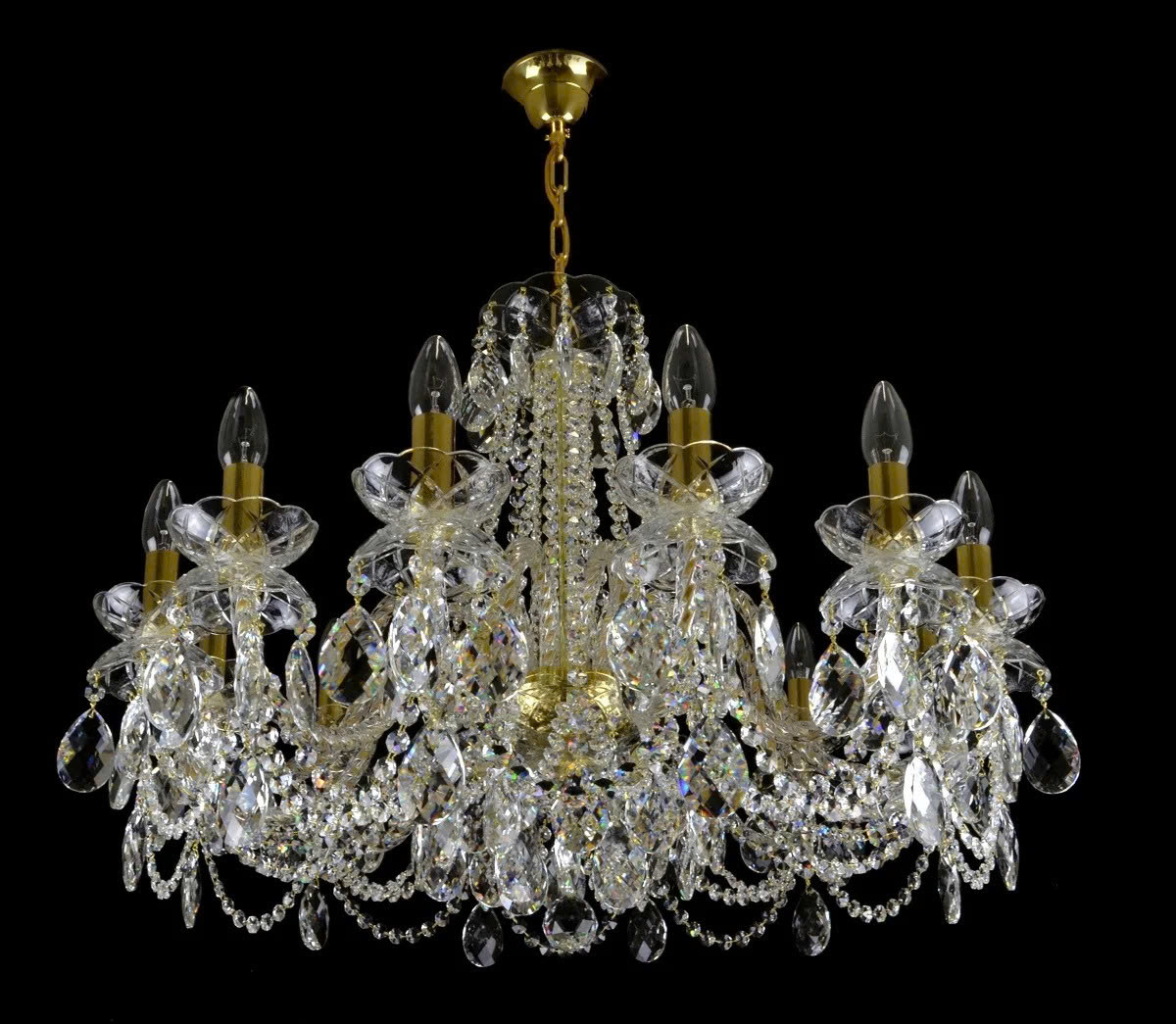 Đèn Pha Lê Treo Trần Maniera 12 Bóng Beta Cao Cấp