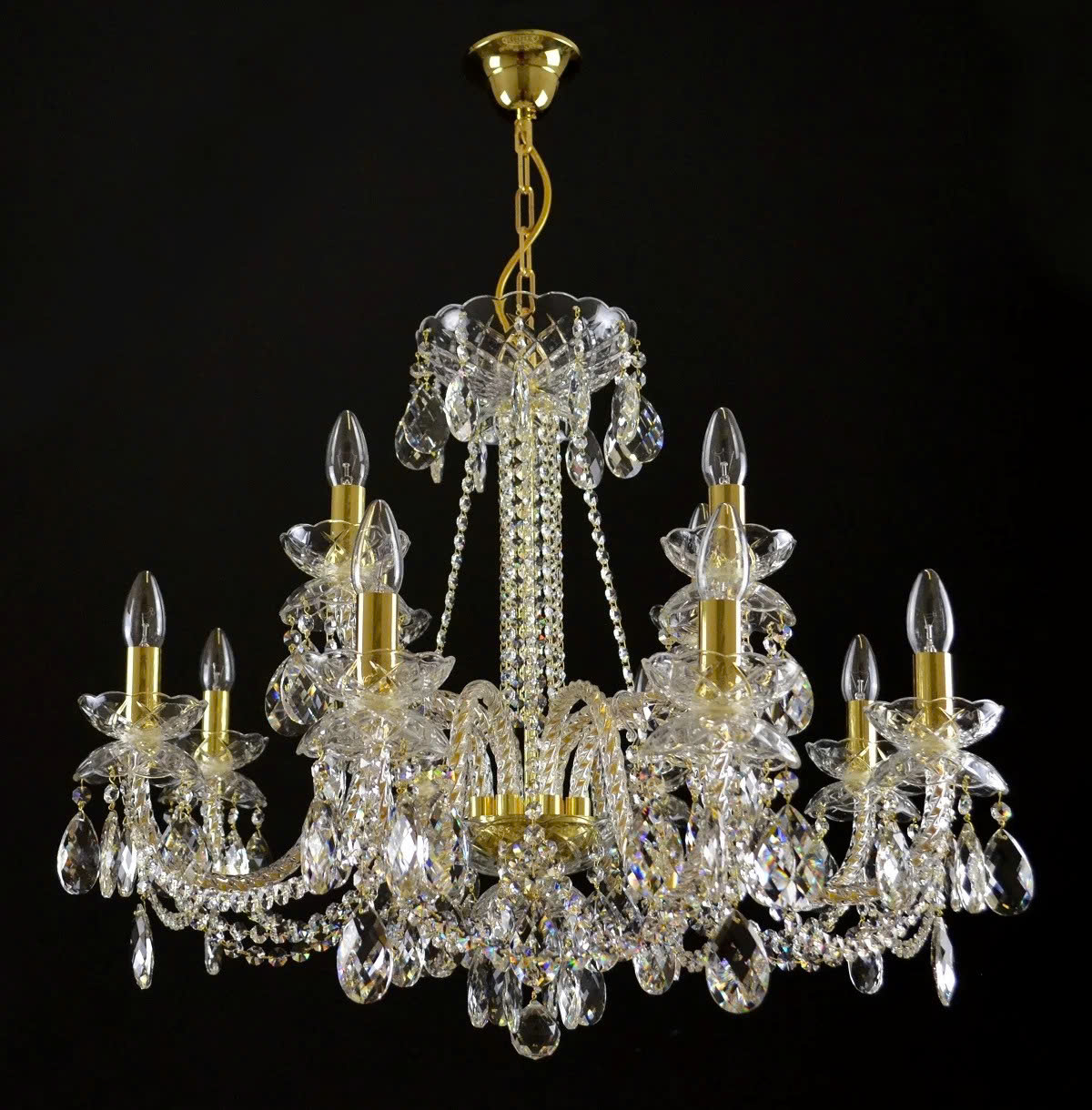 Đèn Pha Lê Treo Trần Maniera 12 Bóng Gama M Cao Cấp