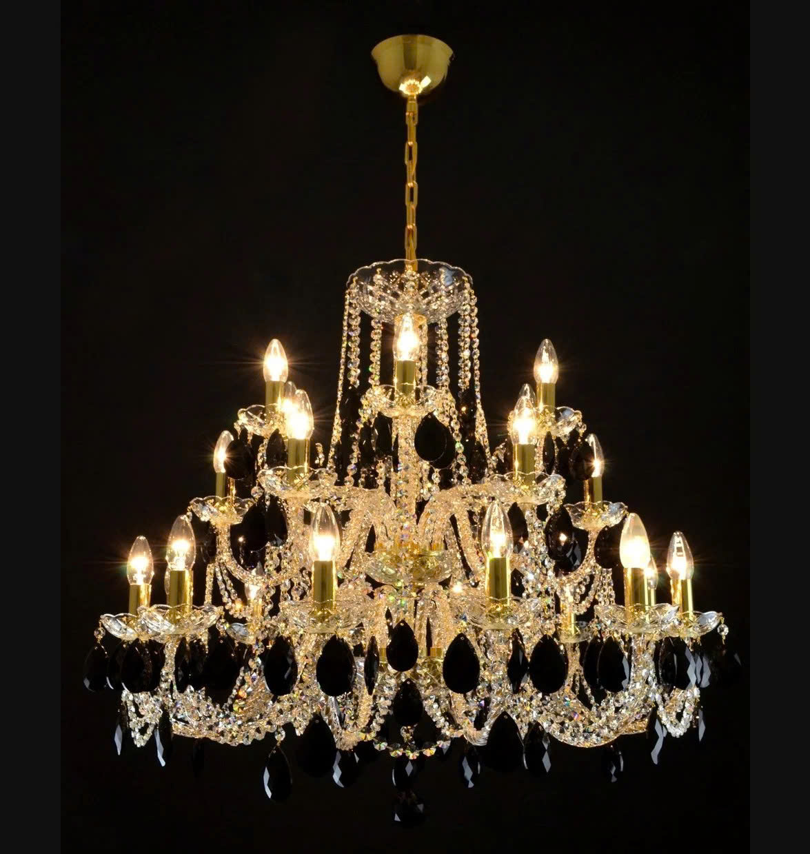 Đèn Pha Lê Treo Trần Maniera 24 Bóng Cao Cấp - Vũ Khúc Ánh Sáng