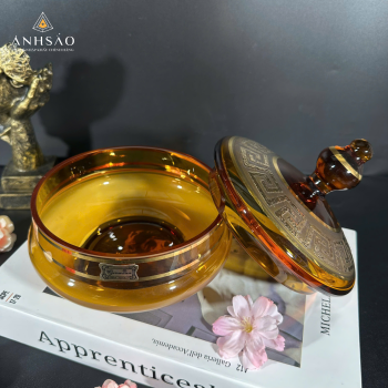 Âu Mứt Pha Lê EGERMAN Khảm Vàng Dáng Bầu