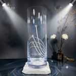 Lọ Hoa Pha Lê Mài Đính Đá Cao Cấp - Vẻ Đẹp Từ Sự Tối Giản