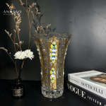 Lọ Mài Đắp Nổi Dáng Bầu