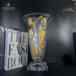 Lọ Hoa Pha Chân Đế Điêu Khắc Cô Gái Vàng