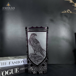 Lọ Hoa Pha Lê Haida Vuông Mài Chim Ưng