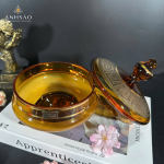 Âu Mứt Pha Lê EGERMAN Khảm Vàng Dáng Bầu