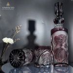 Bộ Bình Rượu Pha Lê Haida Tím Điêu Khắc Cao Cấp