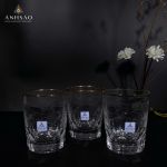 Cốc Pha Lê Arnstadt Đức Mài Hoa Dây Viền Vàng Cao Cấp