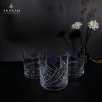 Cốc Pha Lê Mài Kẻ Sọc Chéo Cao Cấp
