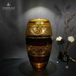Lọ Hoa Pha Lê EGERMAN Vặn Gân Vẽ Hoa Dáng Bầu Cao Cấp
