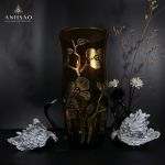 Lọ Hoa Pha Lê EGERMAN Vẽ Hoa Đào Miệng Loe