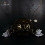 Lọ Hoa Pha Lê EGERMAN Dáng Tròn Vẽ Lá Cao Cấp