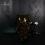 Lọ Hoa Pha Lê EGERMAN Vẽ Lá Miệng Chum Cao Cấp