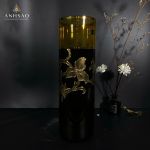 Lọ Hoa Pha Lê EGERMAN Ống Vặn Gân Vẽ Lá