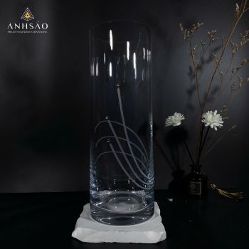 Lọ Hoa Pha Lê Mài Đính Đá Cao Cấp - Vẻ Đẹp Từ Sự Tối Giản