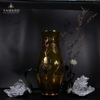 Lọ Hoa Pha Lê EGERMAN Vẽ Hoa Đào Cao Cấp - Sắc Hoa Thu Nhỏ